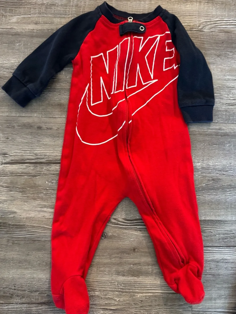 Nike Blue red and Black Baby Footed One-Piece
